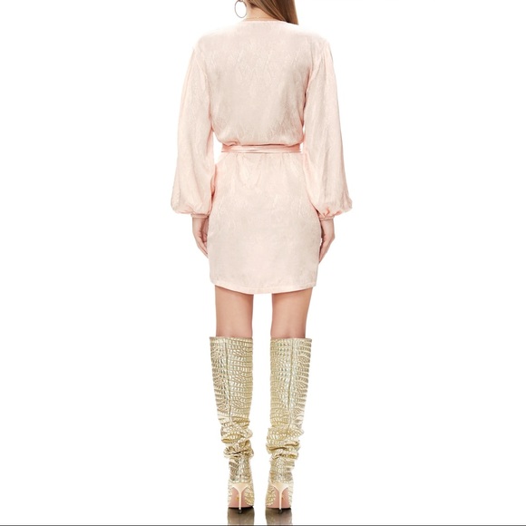 AFRM Milos Long Sleeve Wrap Minidress - Picture 6 of 10